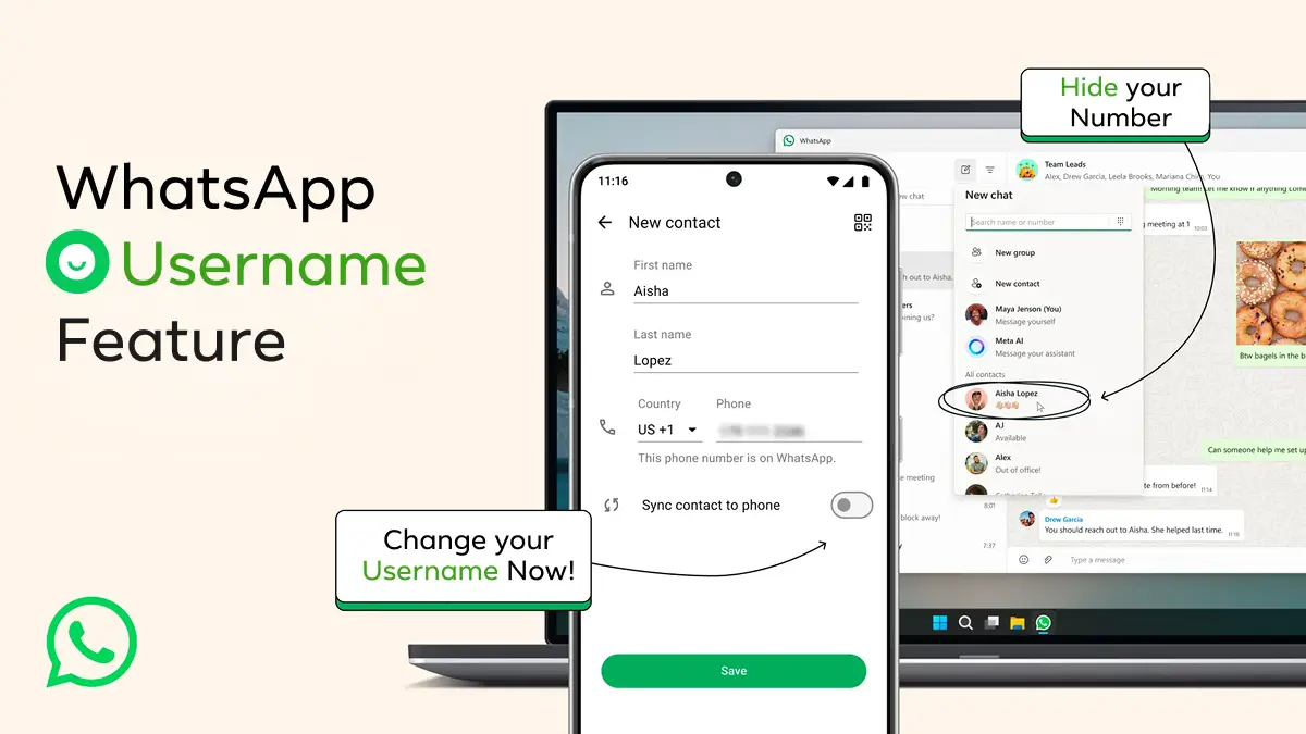 Featured image for WhatsApp Username Feature: अपना Phone Number छुपाएं - social-media